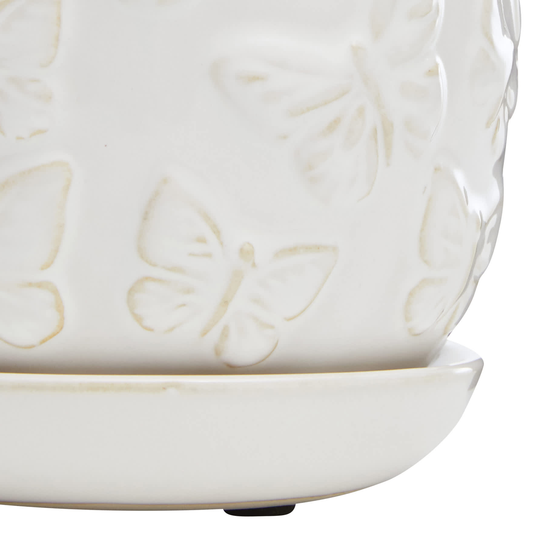 Indoor White Butterfly Pot, Small