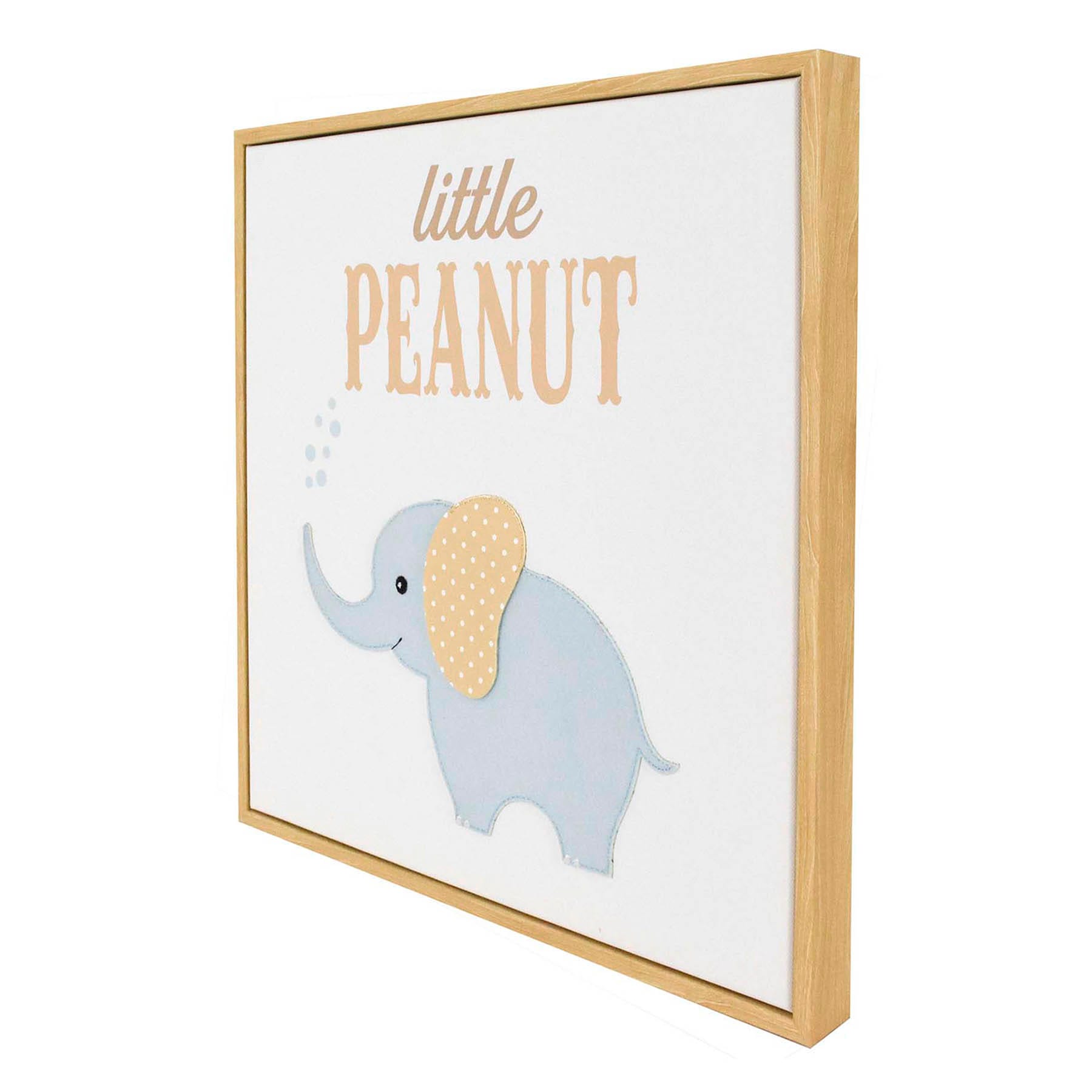 Framed Peanut Elephant Wall Art, 14"