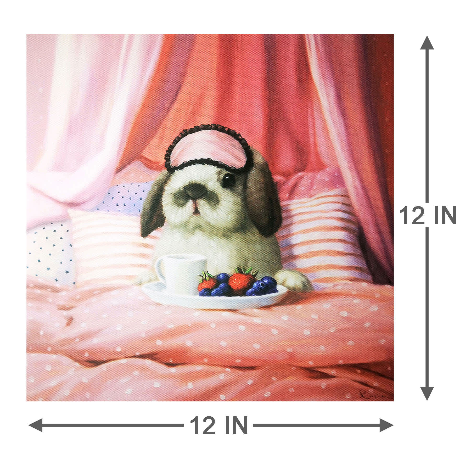 Miss Rabbit Canvas Wall Art, 12"