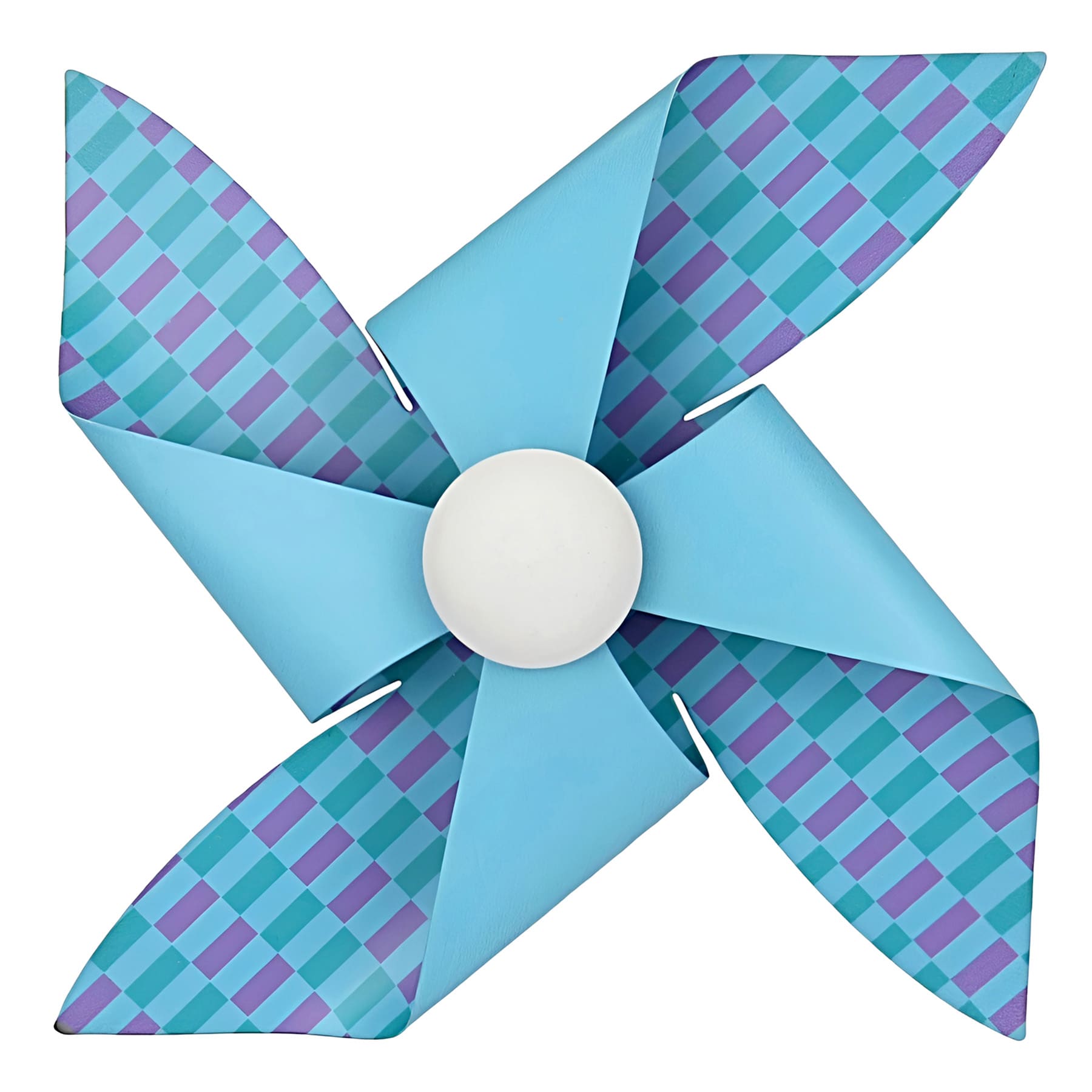 Oh Joy! Blue Metal Spinning Pinwheel Wall Decor, 10"
