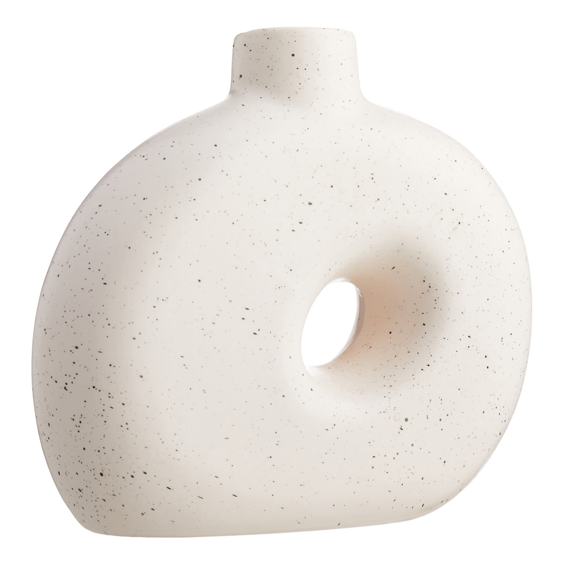 Crosby St. White Round Ceramic Vase, 9"