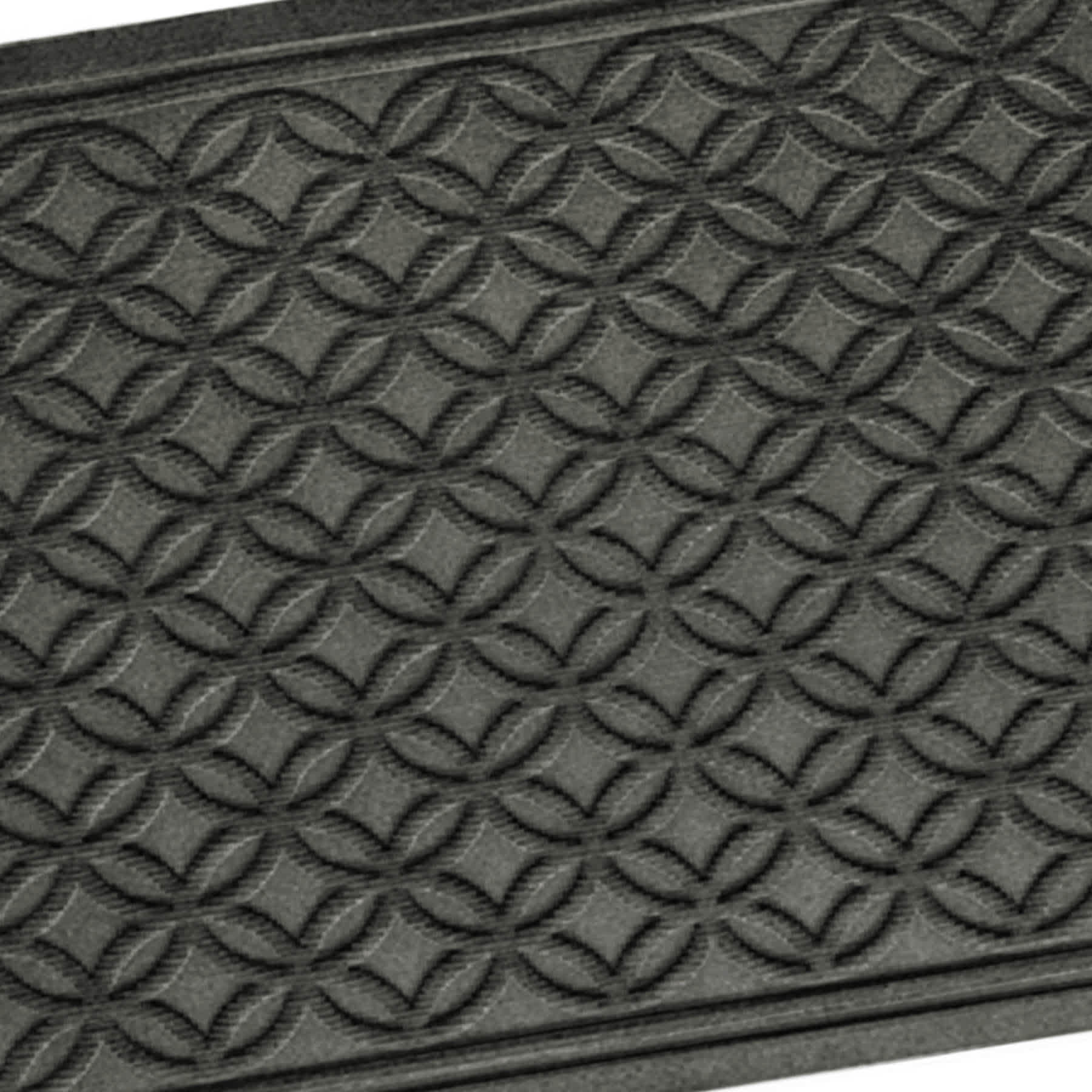 Light Grey Textured Rubber Doormat, 24x36
