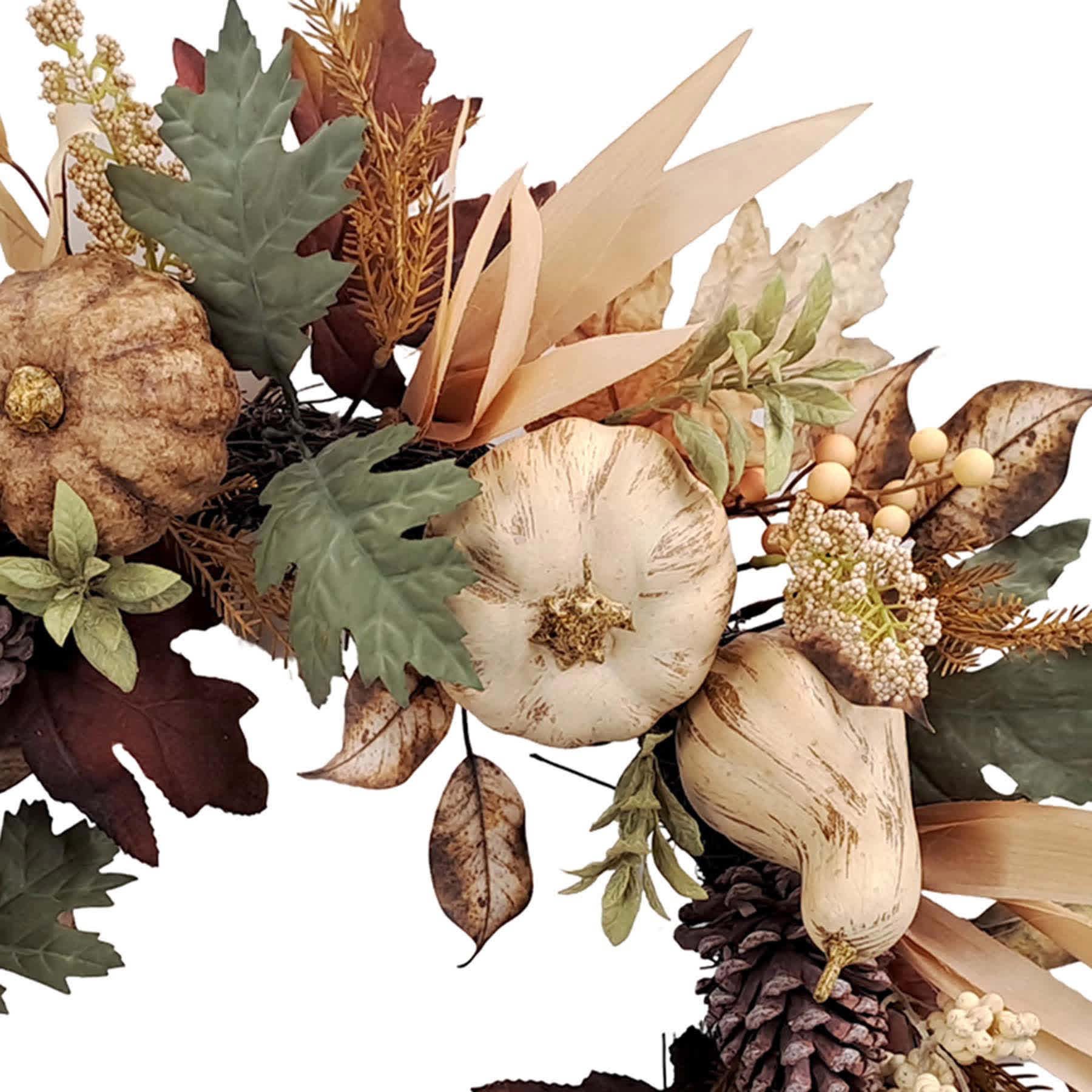 Cream Gourd Wreath, 24"