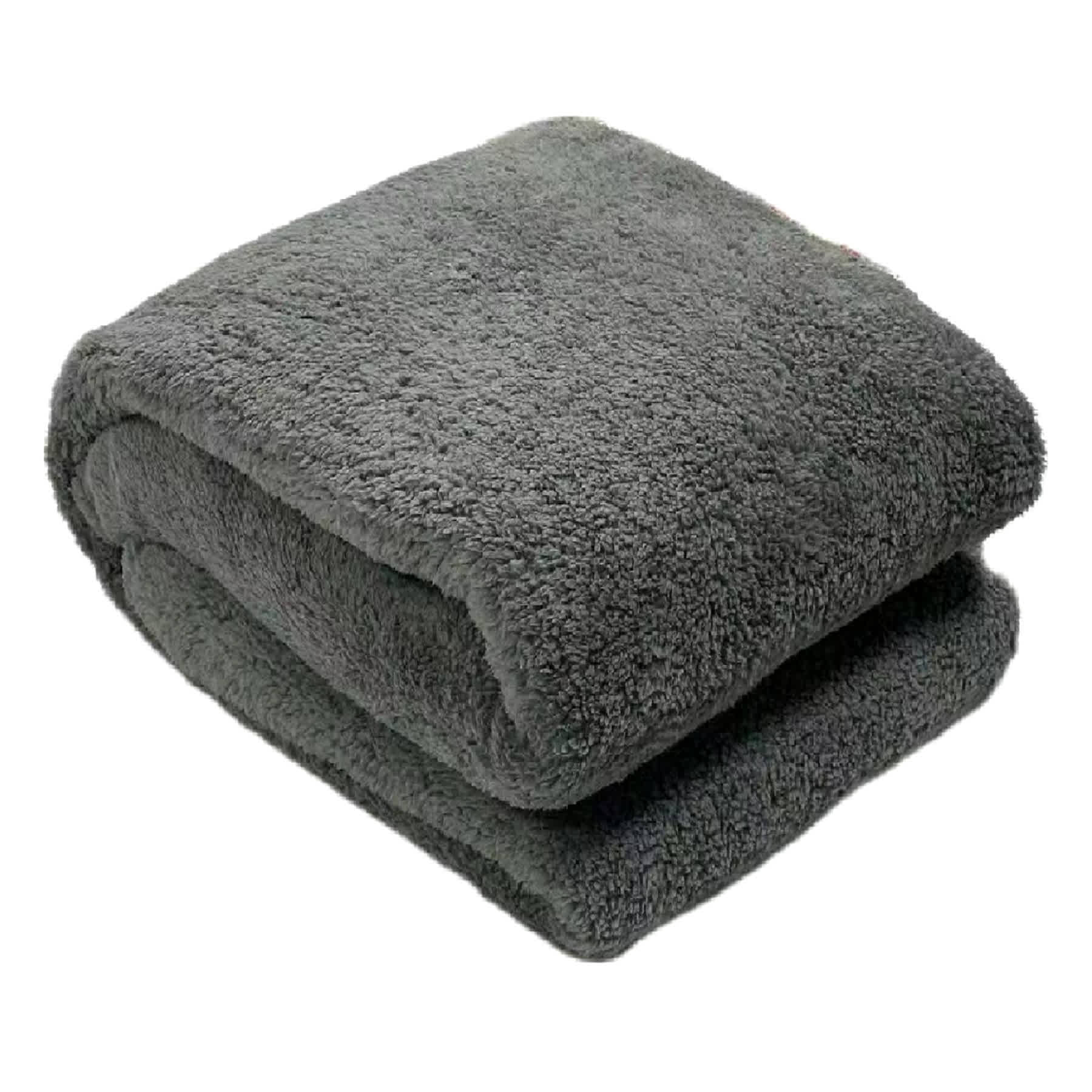 Dark Grey Sherpa Bed Blanket, Full/Queen