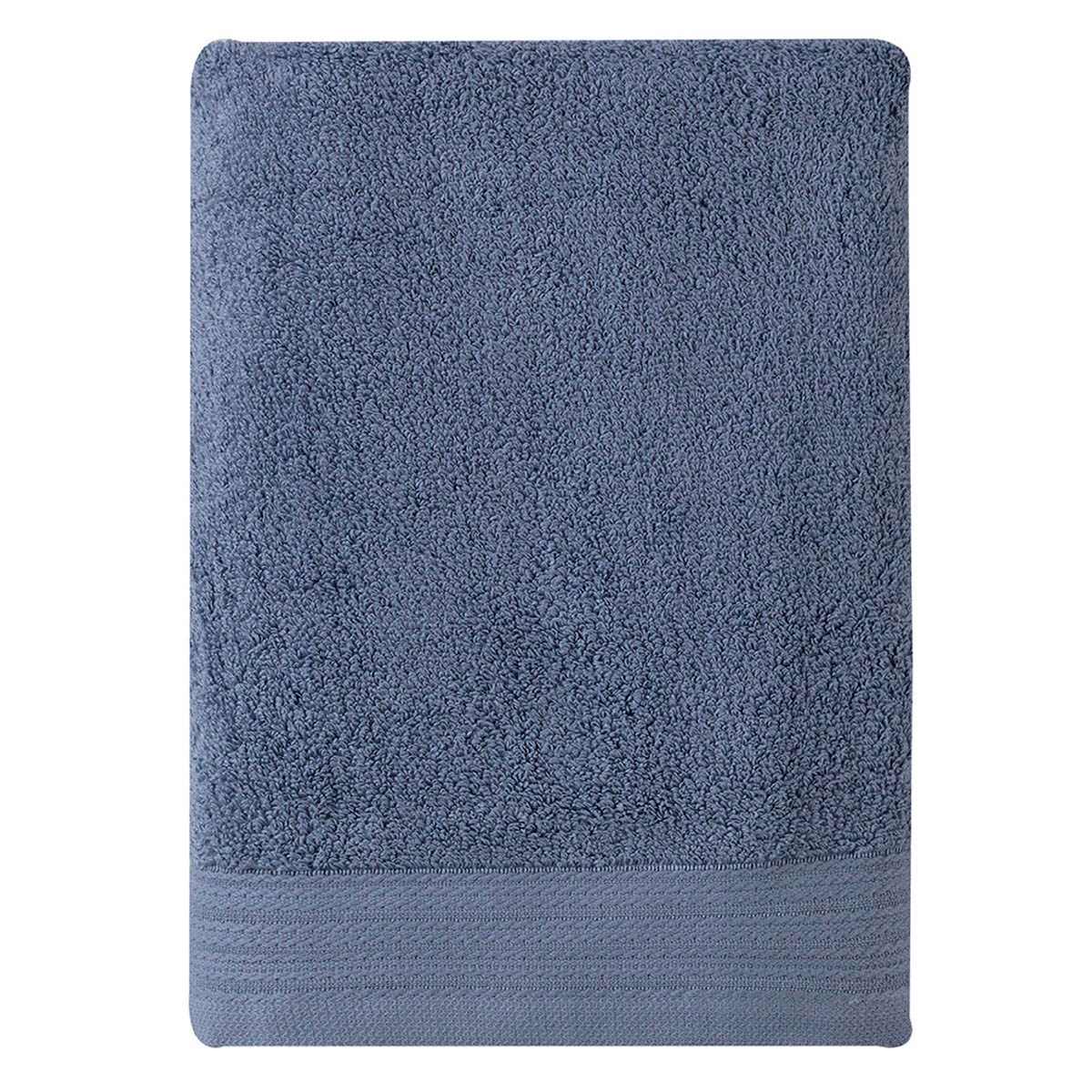 Honeybloom Plush Performance Solid Blue Bath Towel, 30x54
