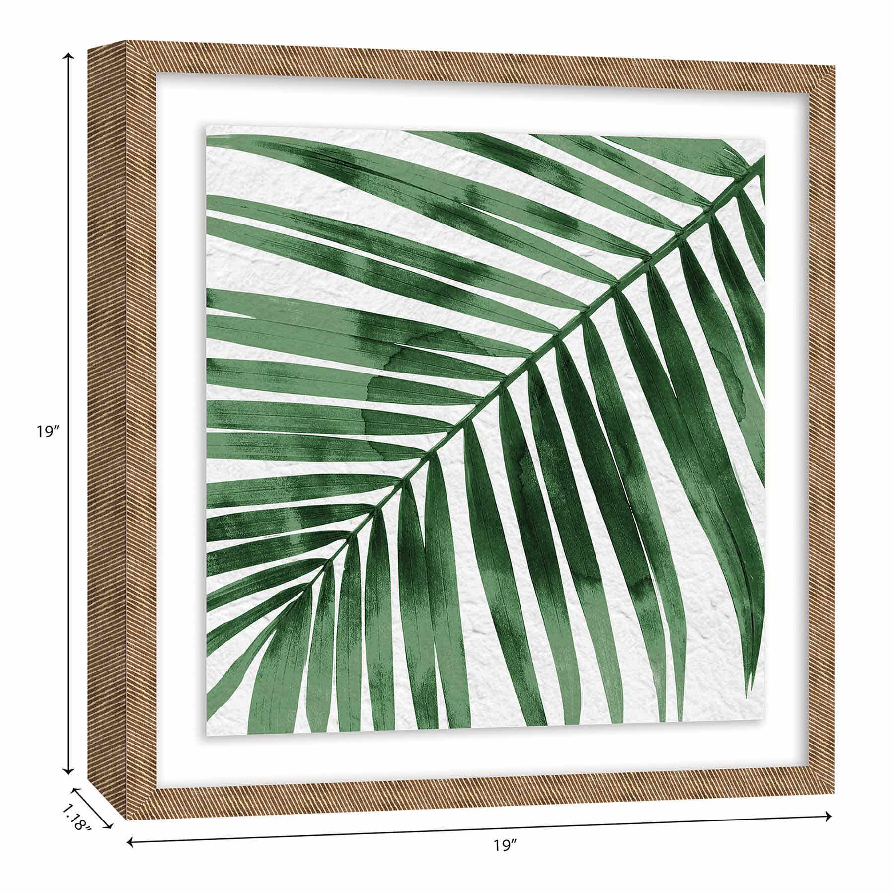 Glass Framed Palm Print Wall Art, 19"