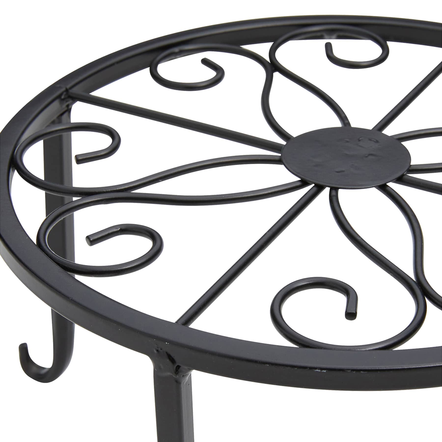 Black Metal Star Plant Stand, Small