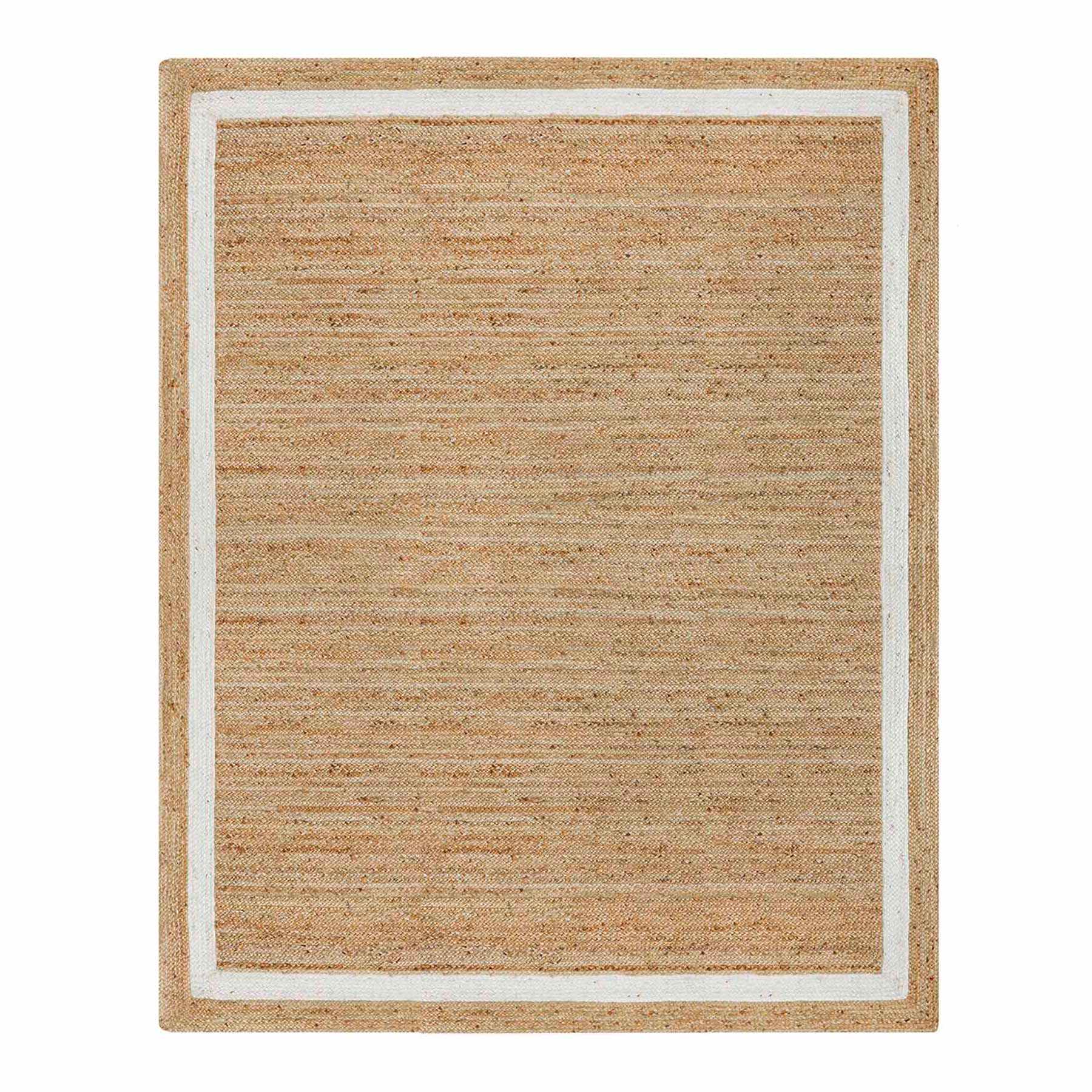 (B728) Providence Kinsey Natural Border Area Rug, 8x10