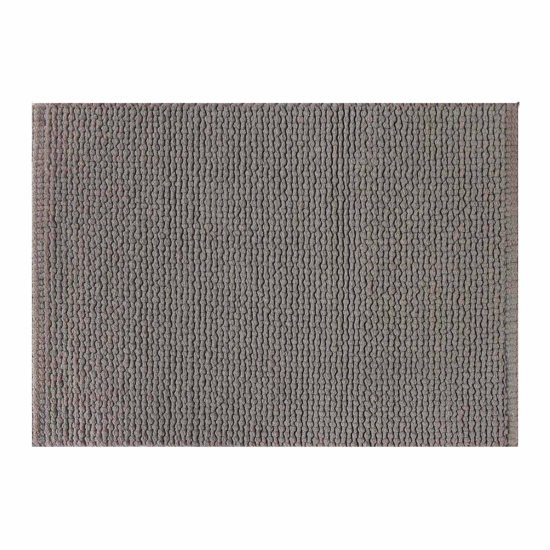 Honeybloom Dark Grey Braided Cotton Bath Rug, 17x24