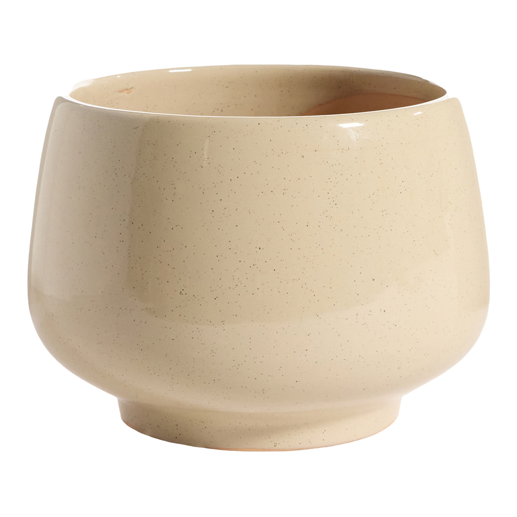 Honeybloom Indoor Ivy Beige Ceramic Planter, Medium