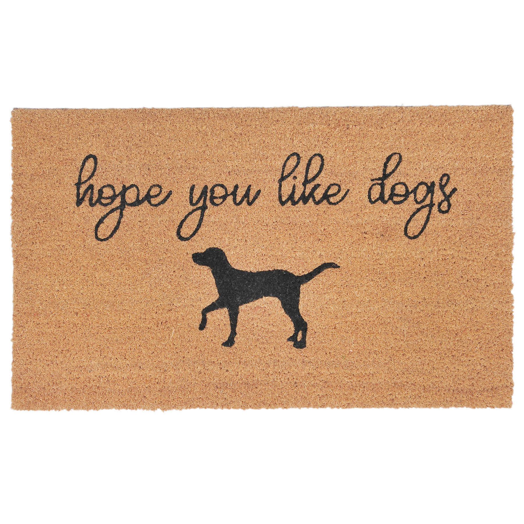 Hope You like Dogs Black Natural Coir Mat, 18x30