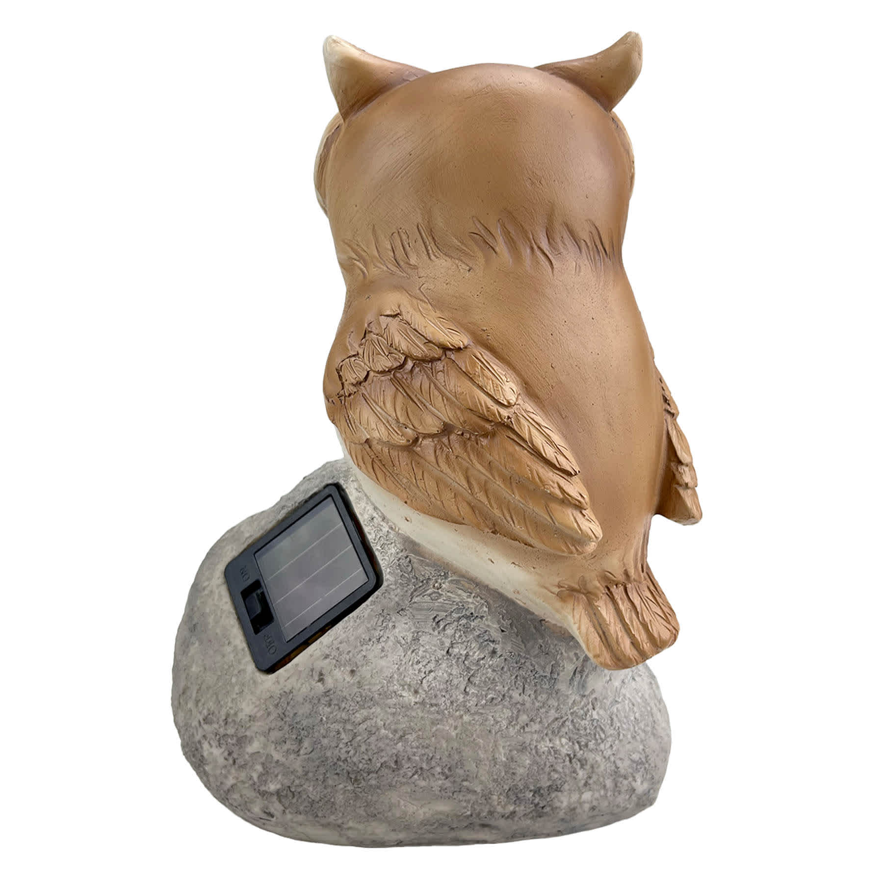 Welcome To My Garden Solar Eyes Owl Outdoor Garden Statue