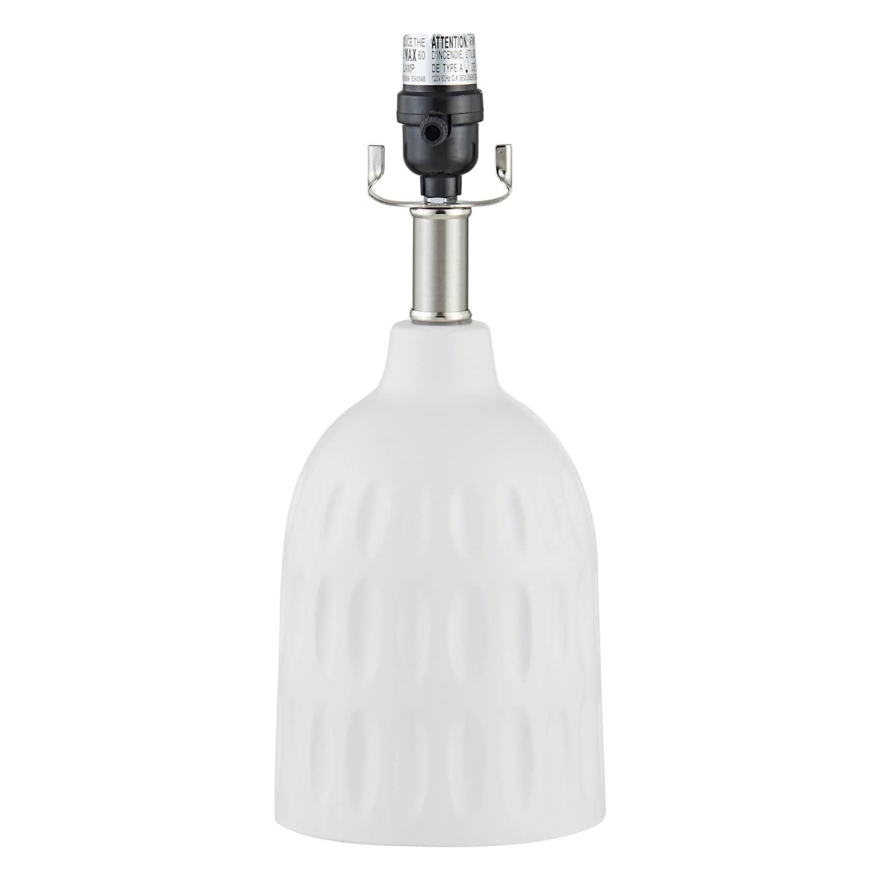 Tracey Boyd White Textured Ceramic Small Lamp Base, 14"