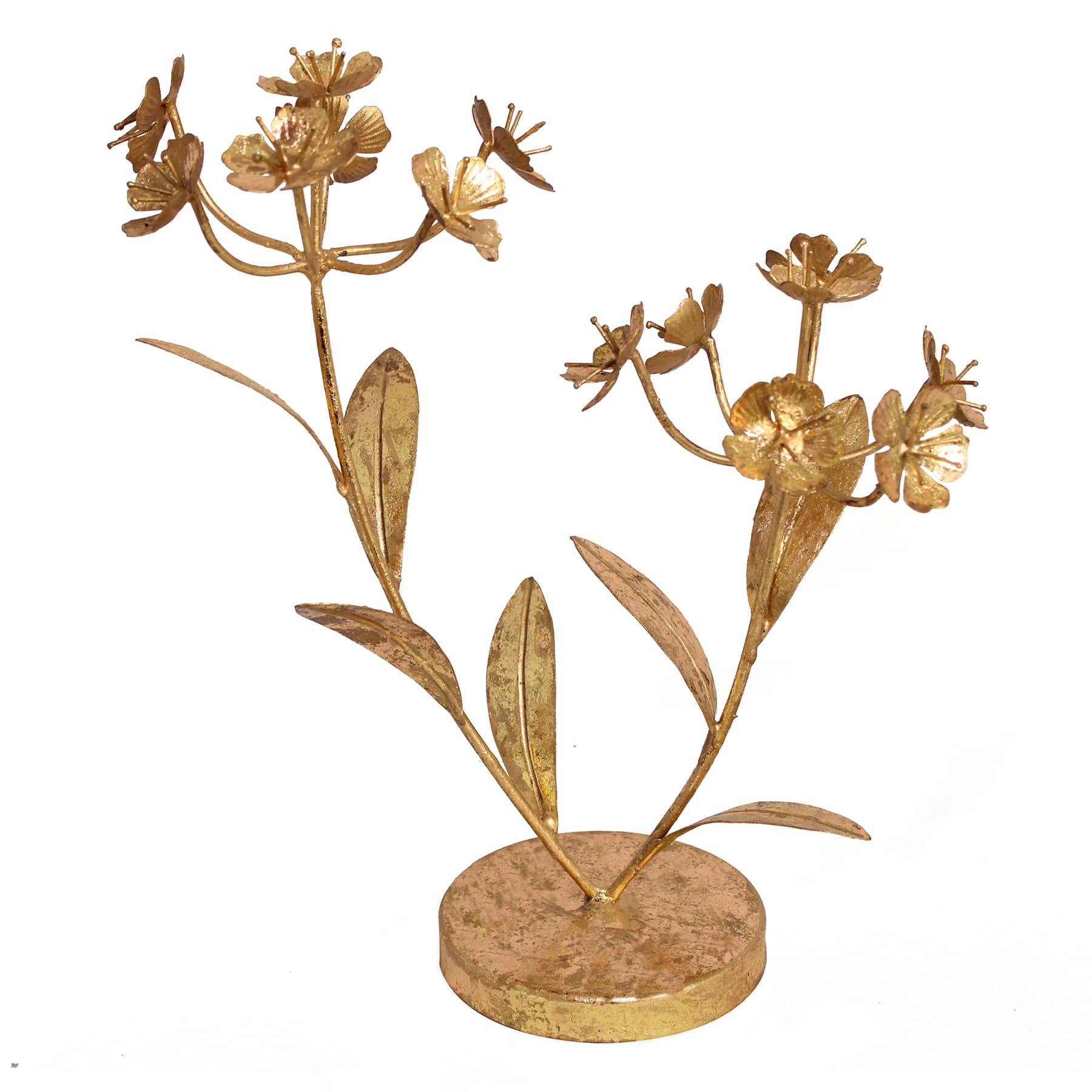 Gold Metal Flower Figurine