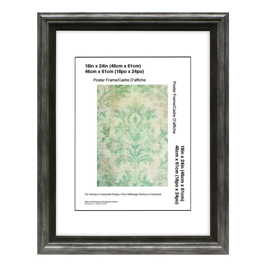 Miranda Silver & Black Poster Wall Frame, 18x24