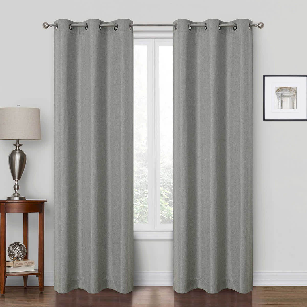 Rockwell Solid Sage Blackout Grommet Curtain Panel, 84"