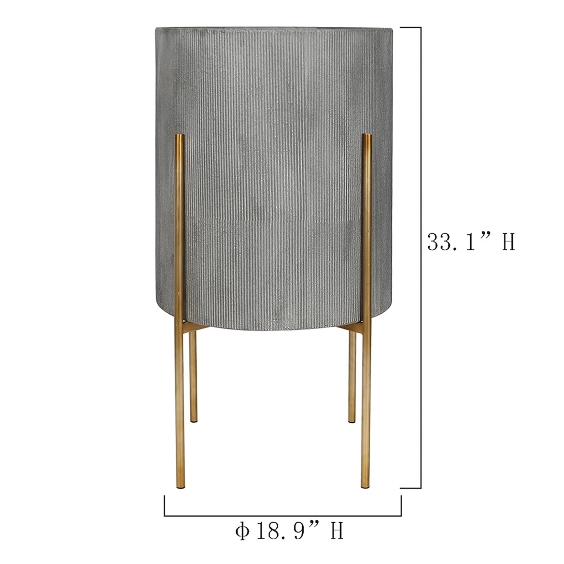 Elliot Grey Metal Planter Stand, Extra Large