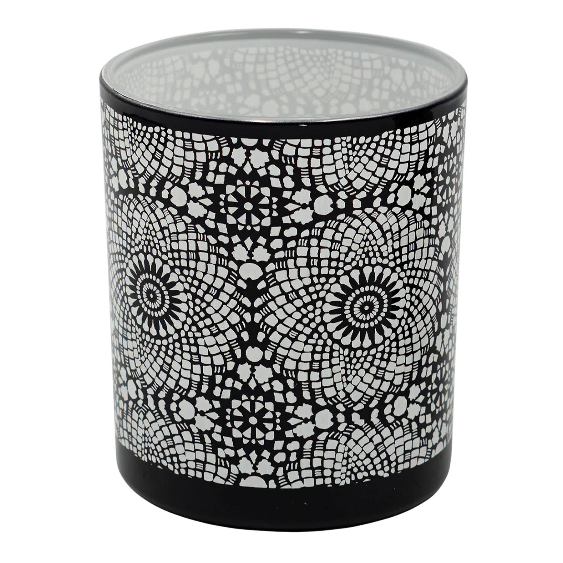 Glass Candle Holder, 4"