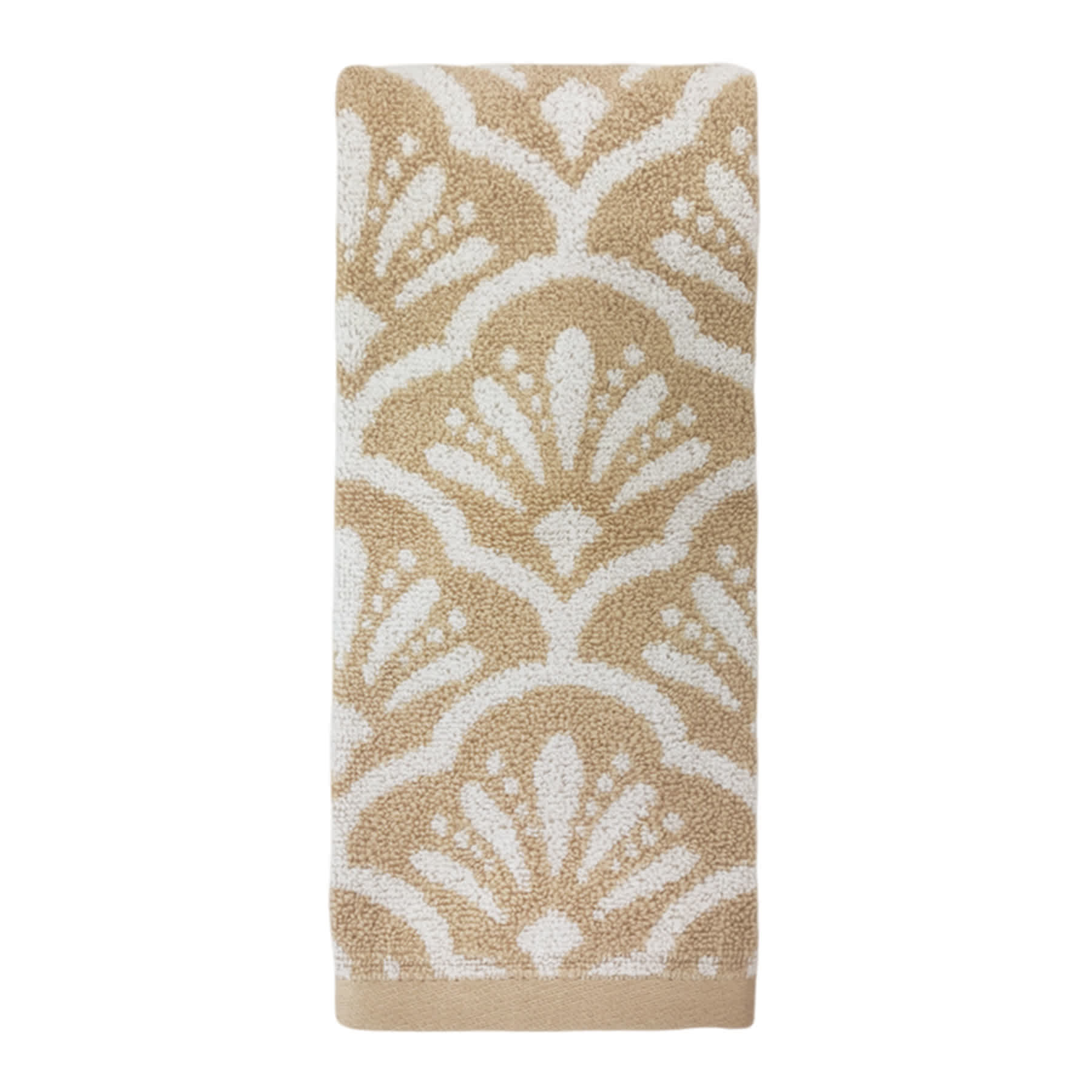 Providence Luxury Jacquard Sesame Hand Towel, 16x28