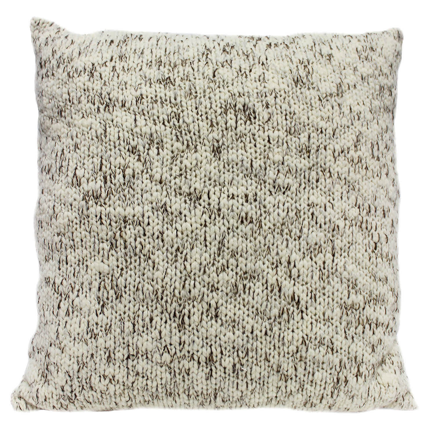 Neutral Chunky Knit Throw Pillow, 24"