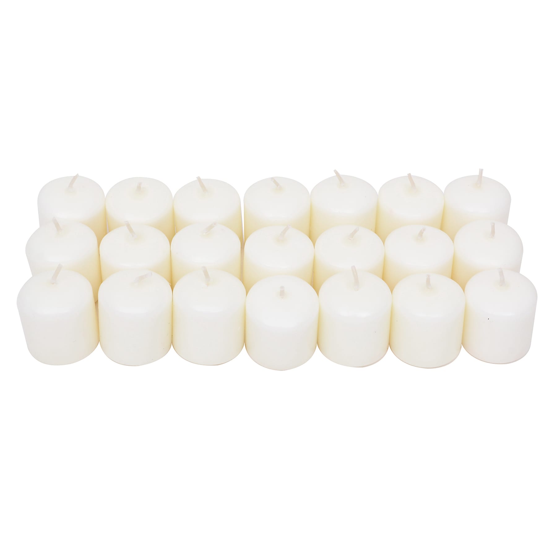 21-Pack Ivory Unscented Votive Candles