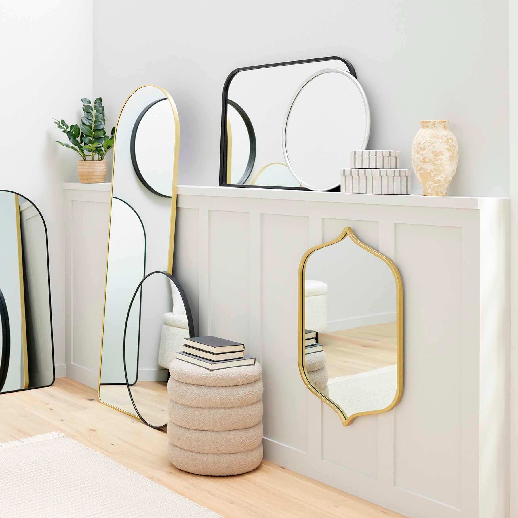 Double Teardrop Wall Mirror, 22x32