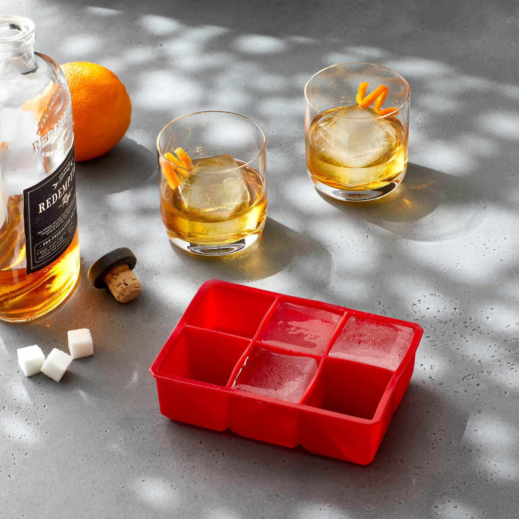 Houdini 6-Cube Red Ice Cube Tray