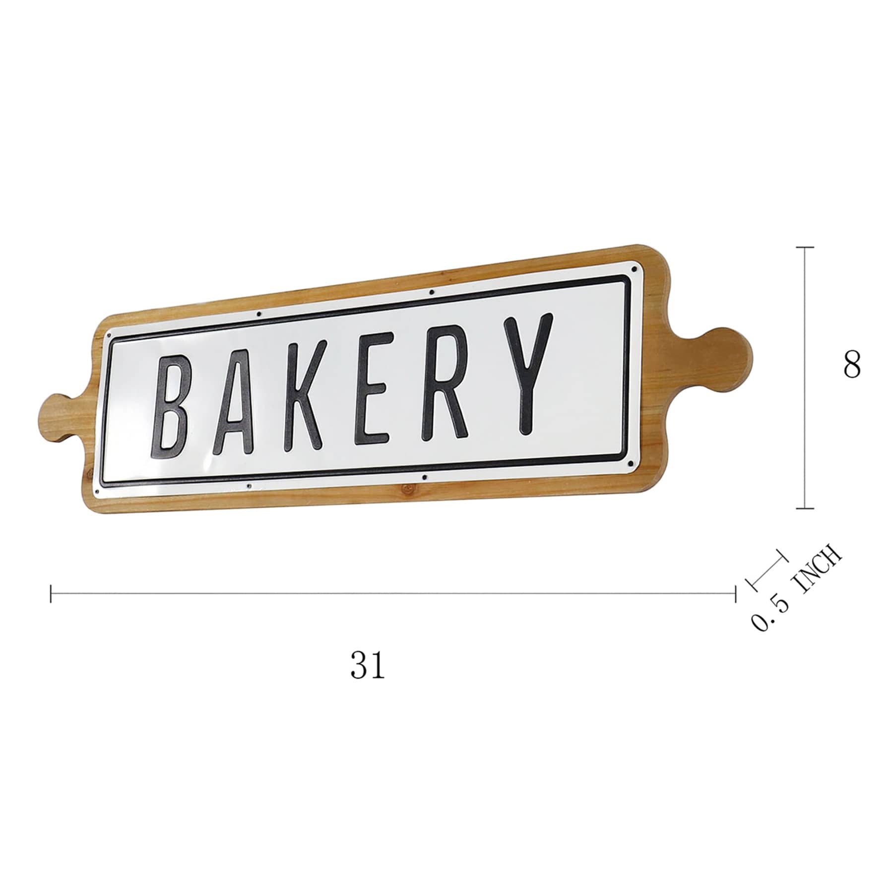 Bakery Wood & Metal Wall Art, 31x8