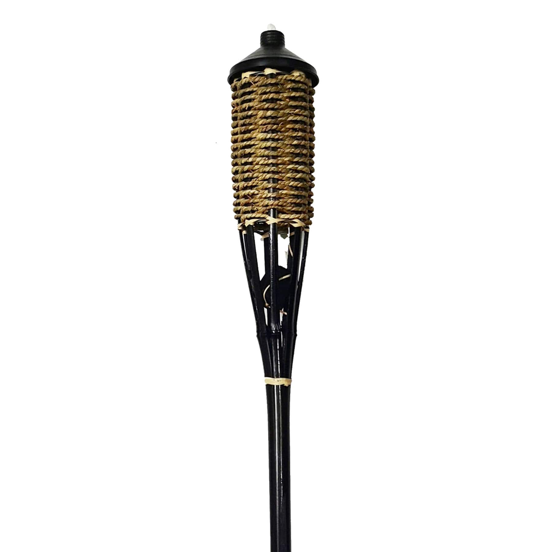 Woven Bamboo Rope Garden Torch, 60"