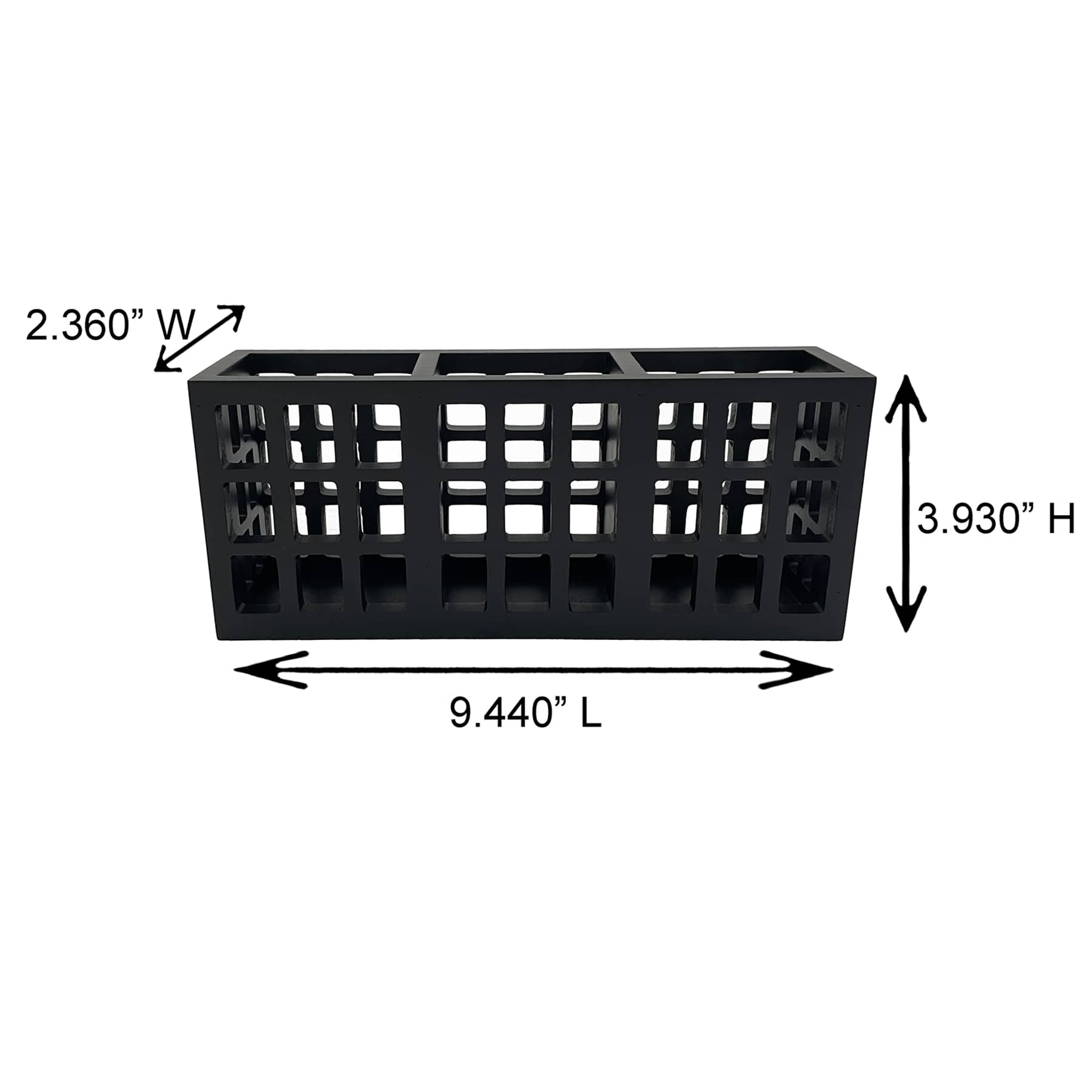 Holden Black Grid Desktop Organizer