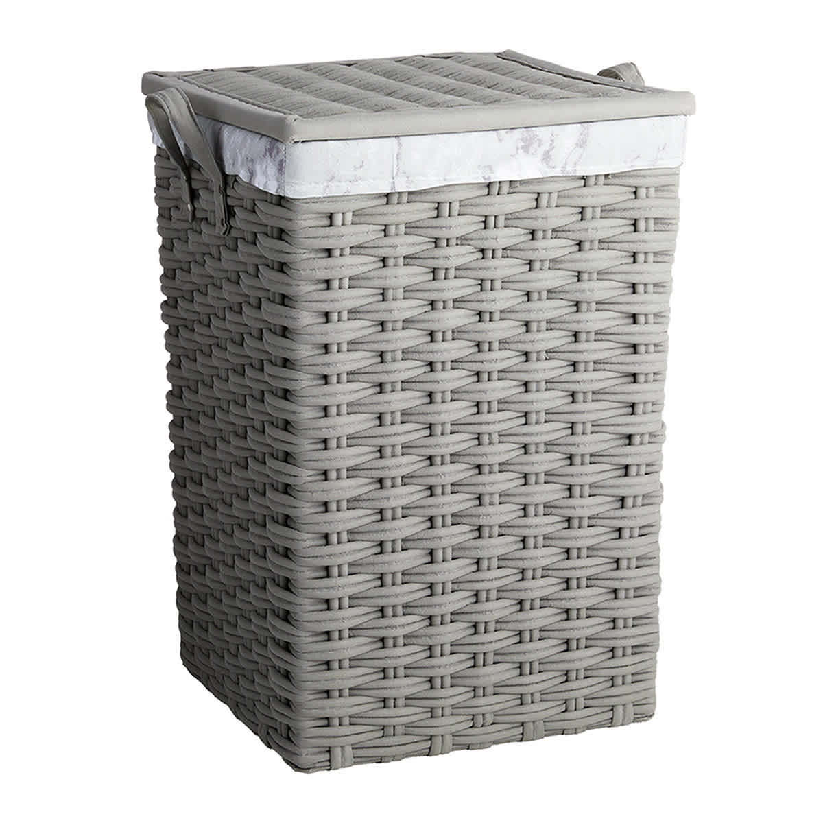 Floor Standing Laundry Hamper with Printed Marble Liner, Extra Large
