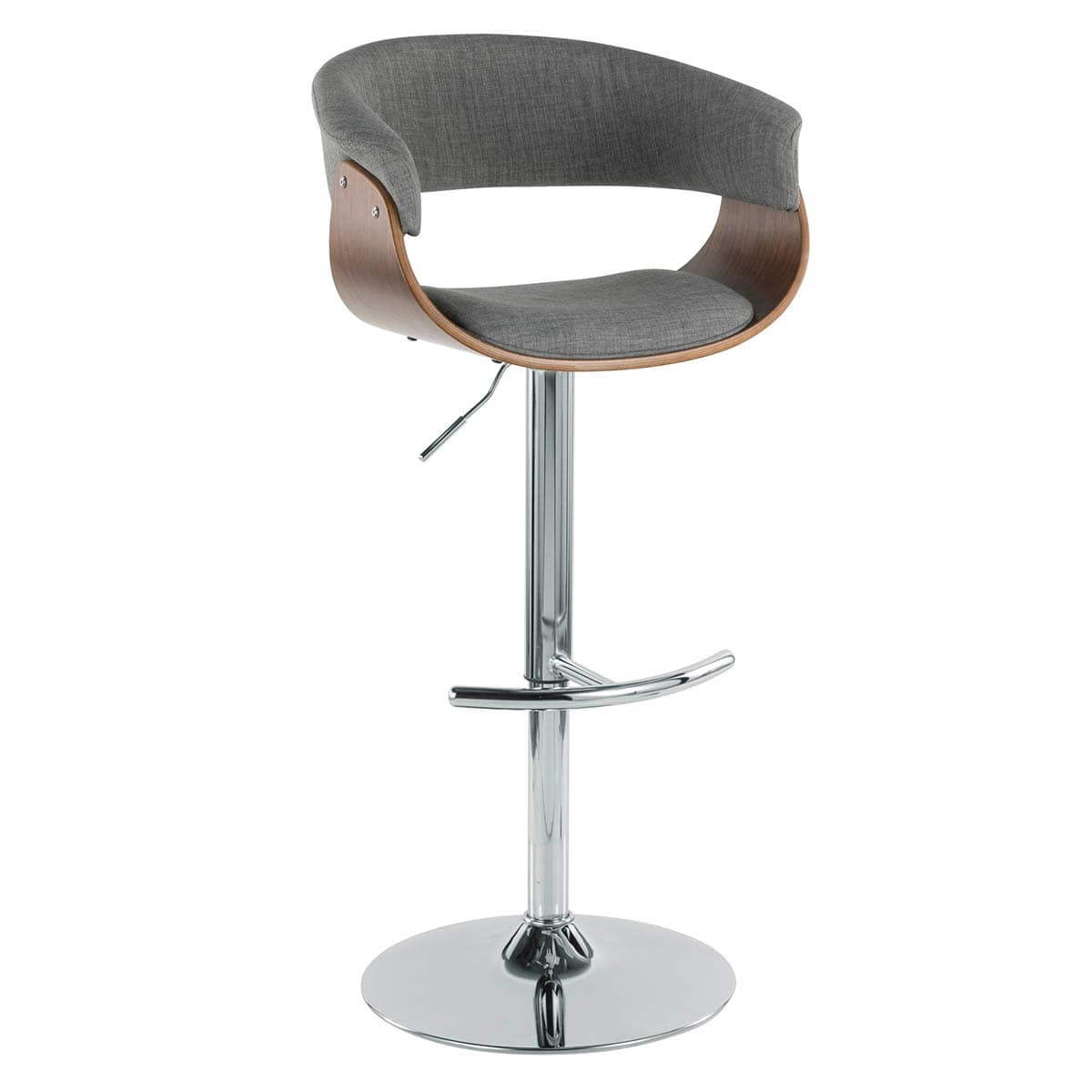 Crosby St. Vintage Mod Adjustable Barstool, Grey