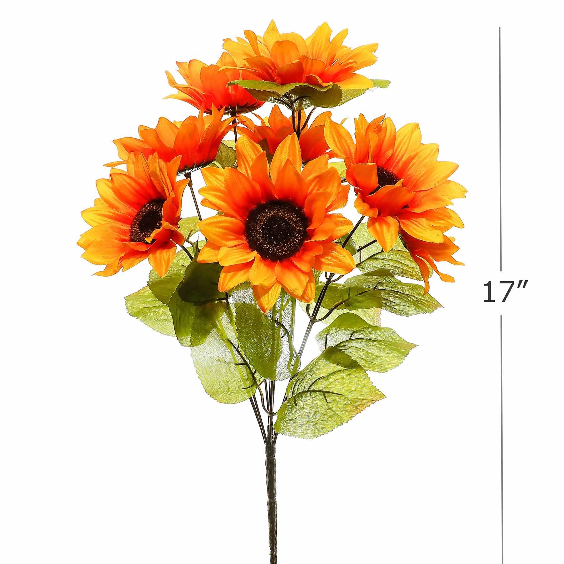 Yellow Sunflower Bush, 17"