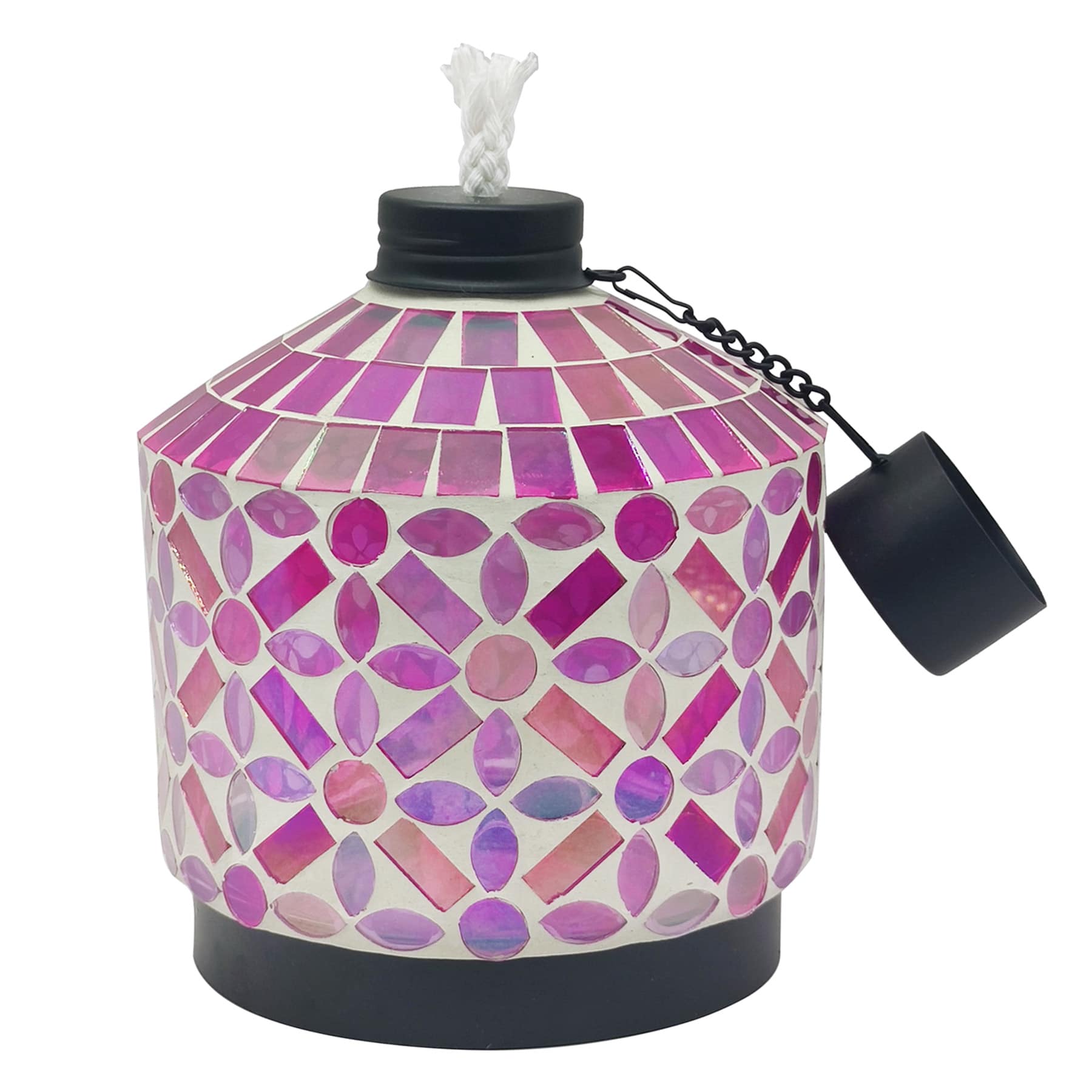 Purple Mosaic Tabletop Torch, 6"