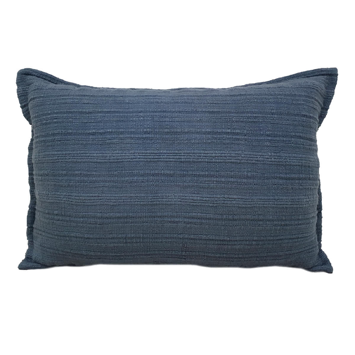 Honeybloom Blue Striped Slub Throw Pillow, 14x20