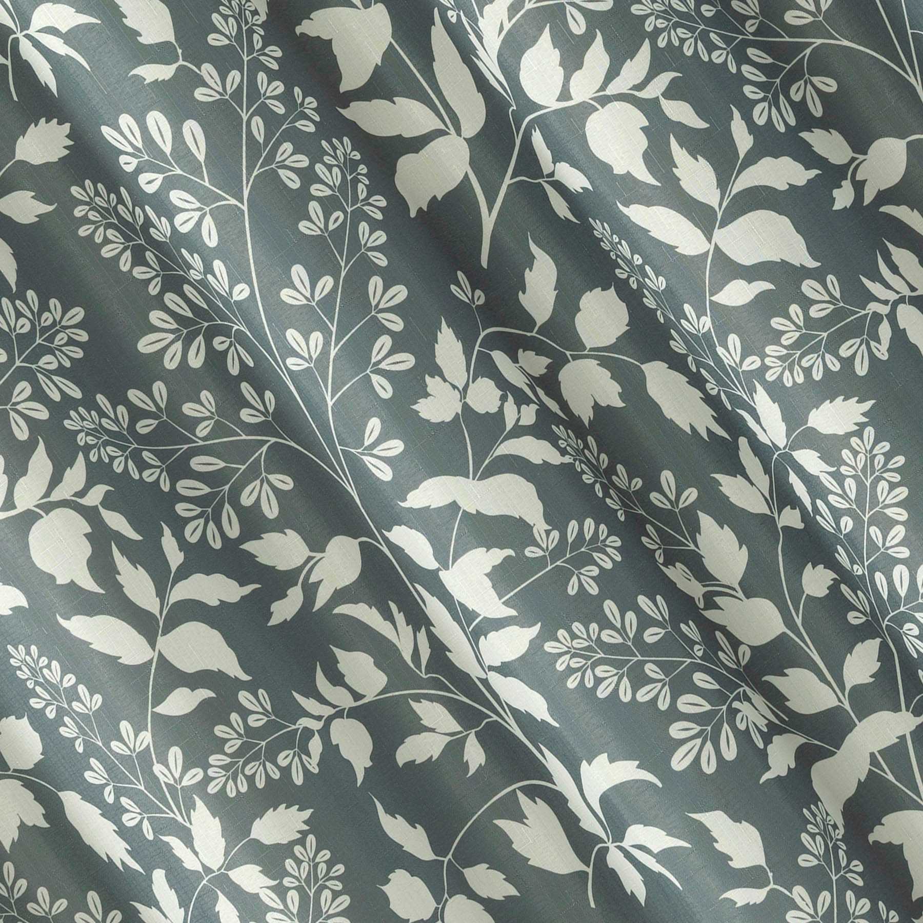 13-Piece Grey Whistling Leaves Shower Curtain Set, 72"