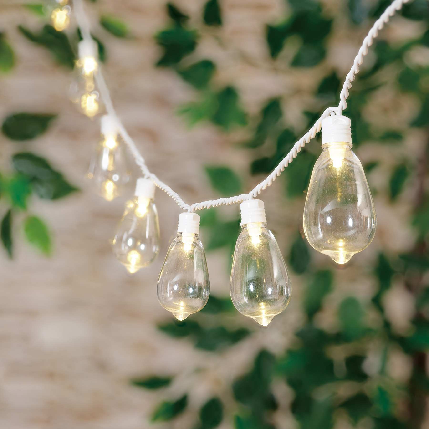 30-Count LED Edison String Lights with White Wire