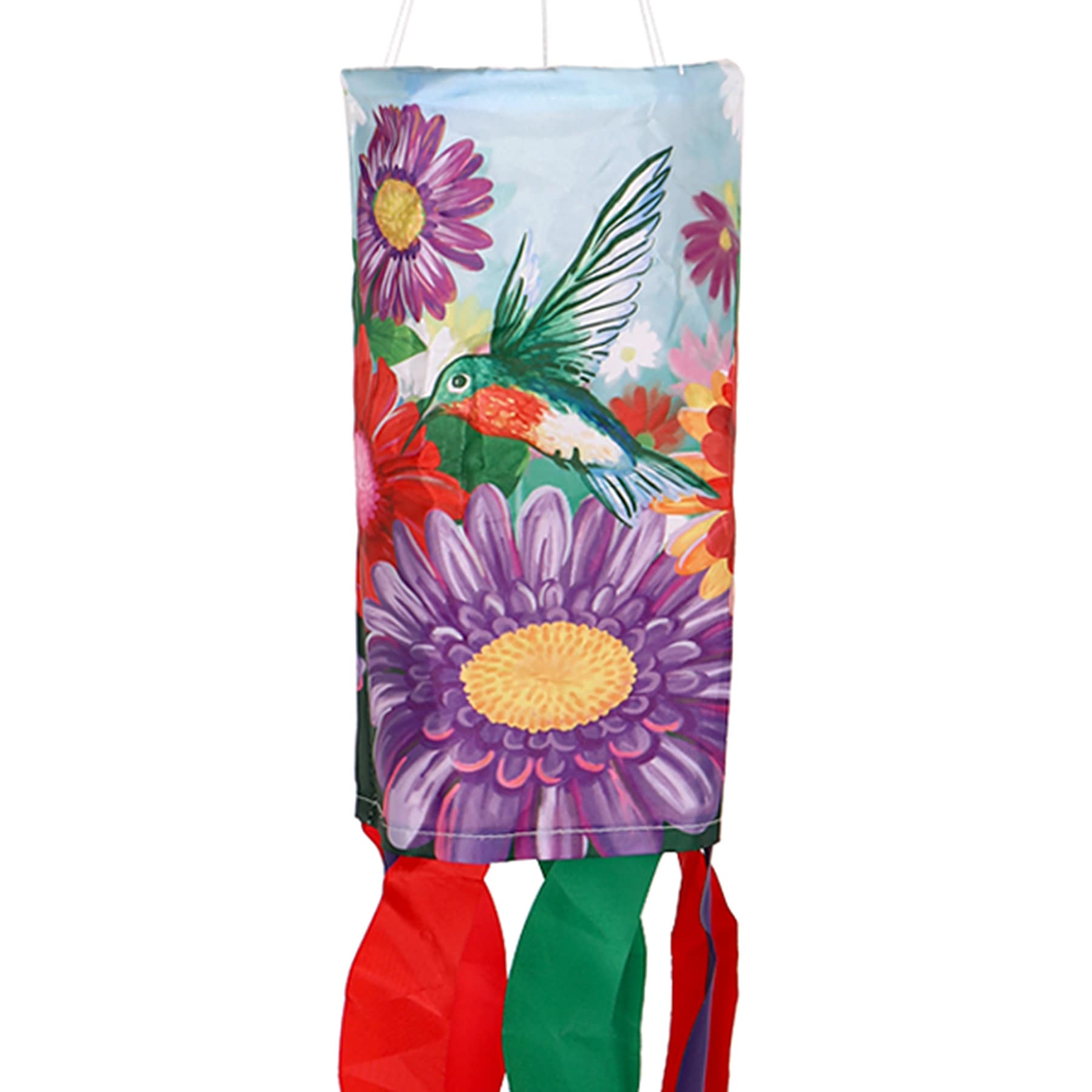 Hummingbird Outdoor Hanging Windsock, 38"