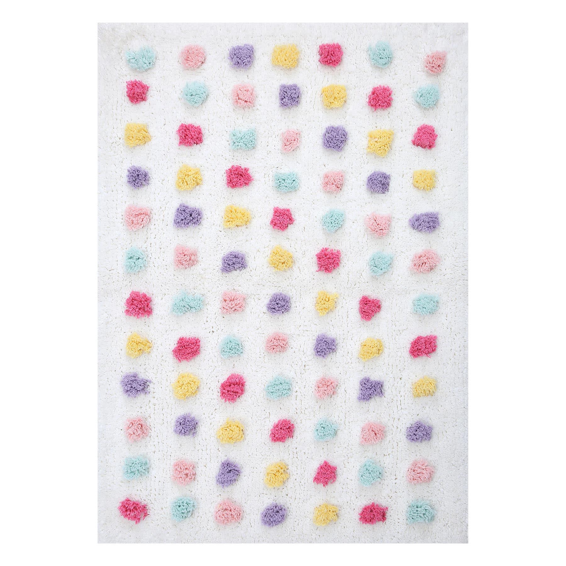 Tiny Dreamers Treats & Tiaras Multicolor Dots Bath Rug, 17x24