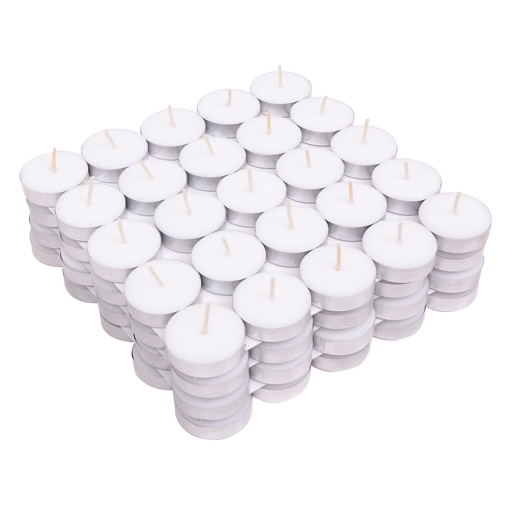 100-Pack White Unscented Tealight Candles