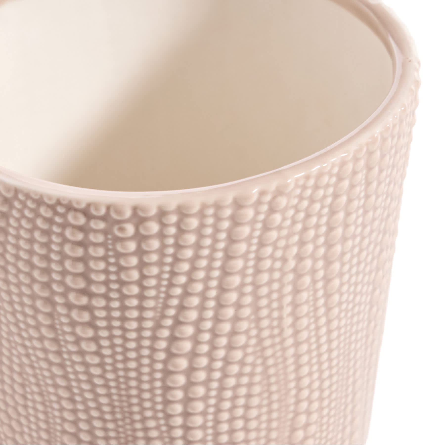 Found & Fable Indoor Pearl Stripe Ceramic Planter, 9"
