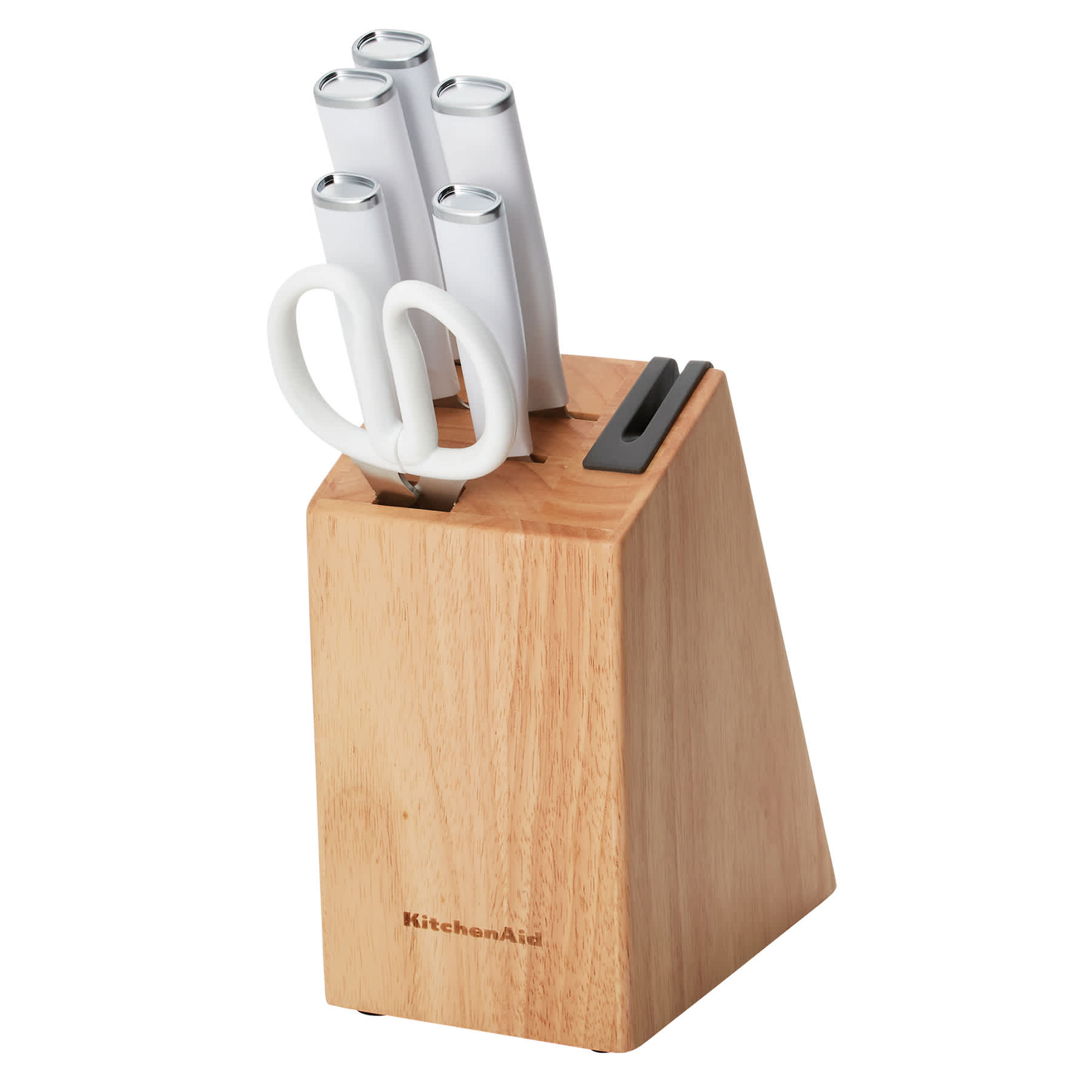 KitchenAid Classic 7-Piece Cutlery Block Set, White