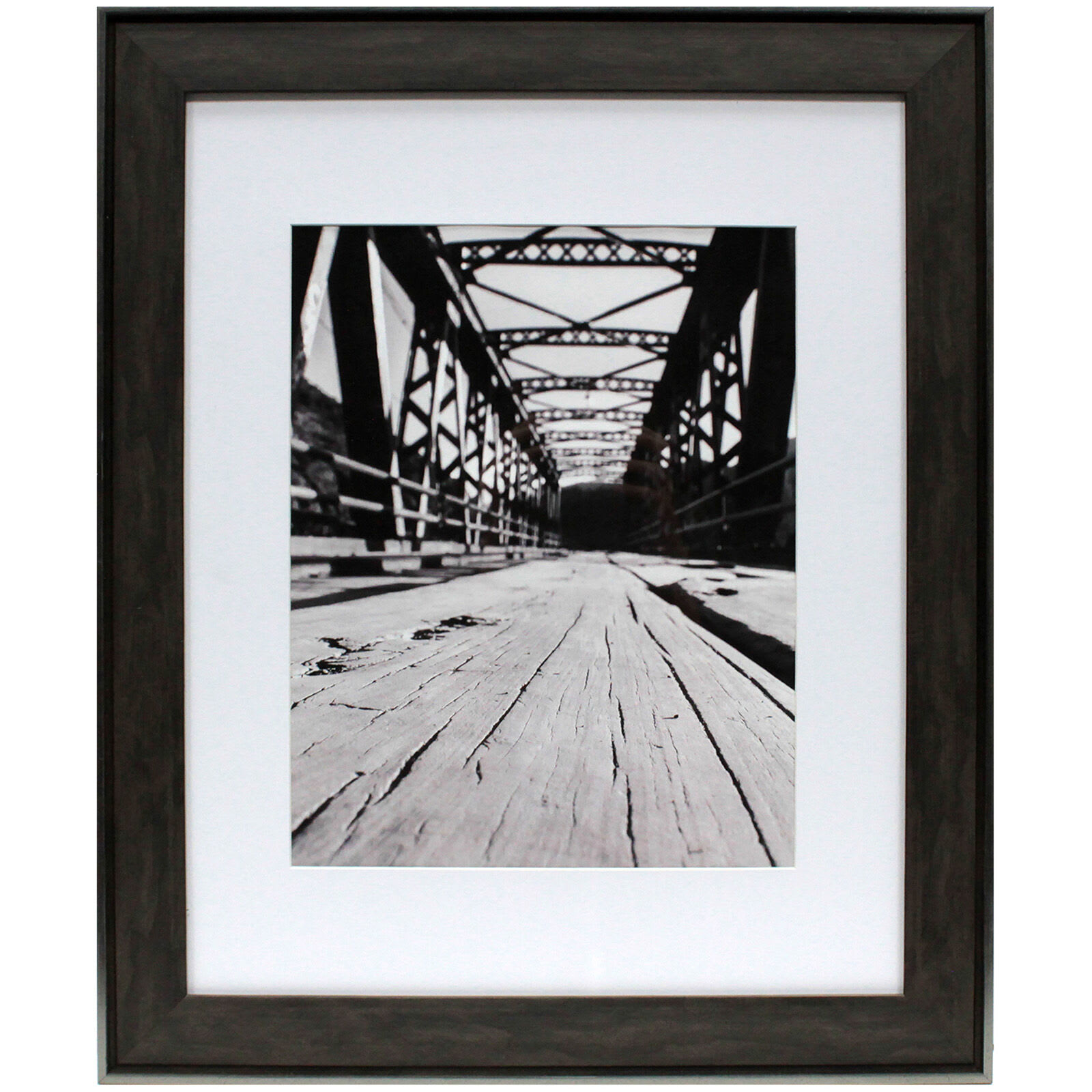 16x20 Matted to 11x14 Poster Wall Frame, Black & Brown