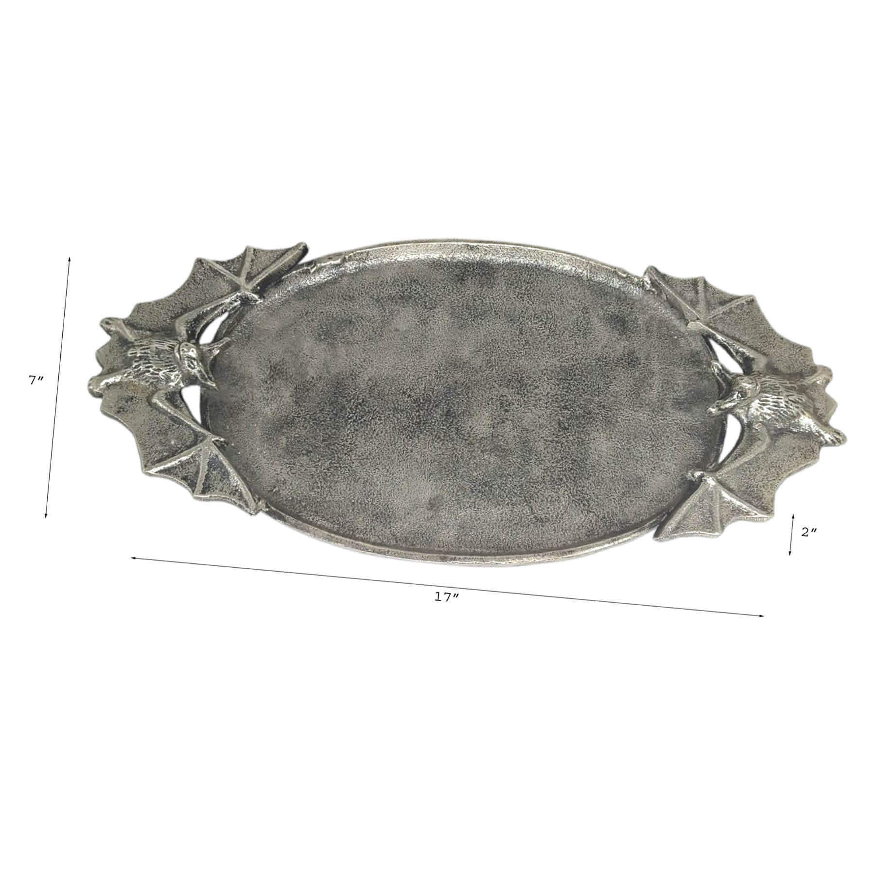 Midnight Shadows Bat Oval Platter, 17"