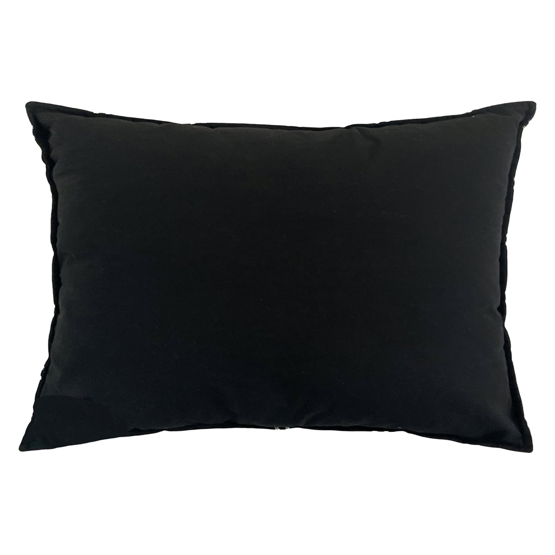 Black & White Windowpane Woven Throw Pillow, 14x20