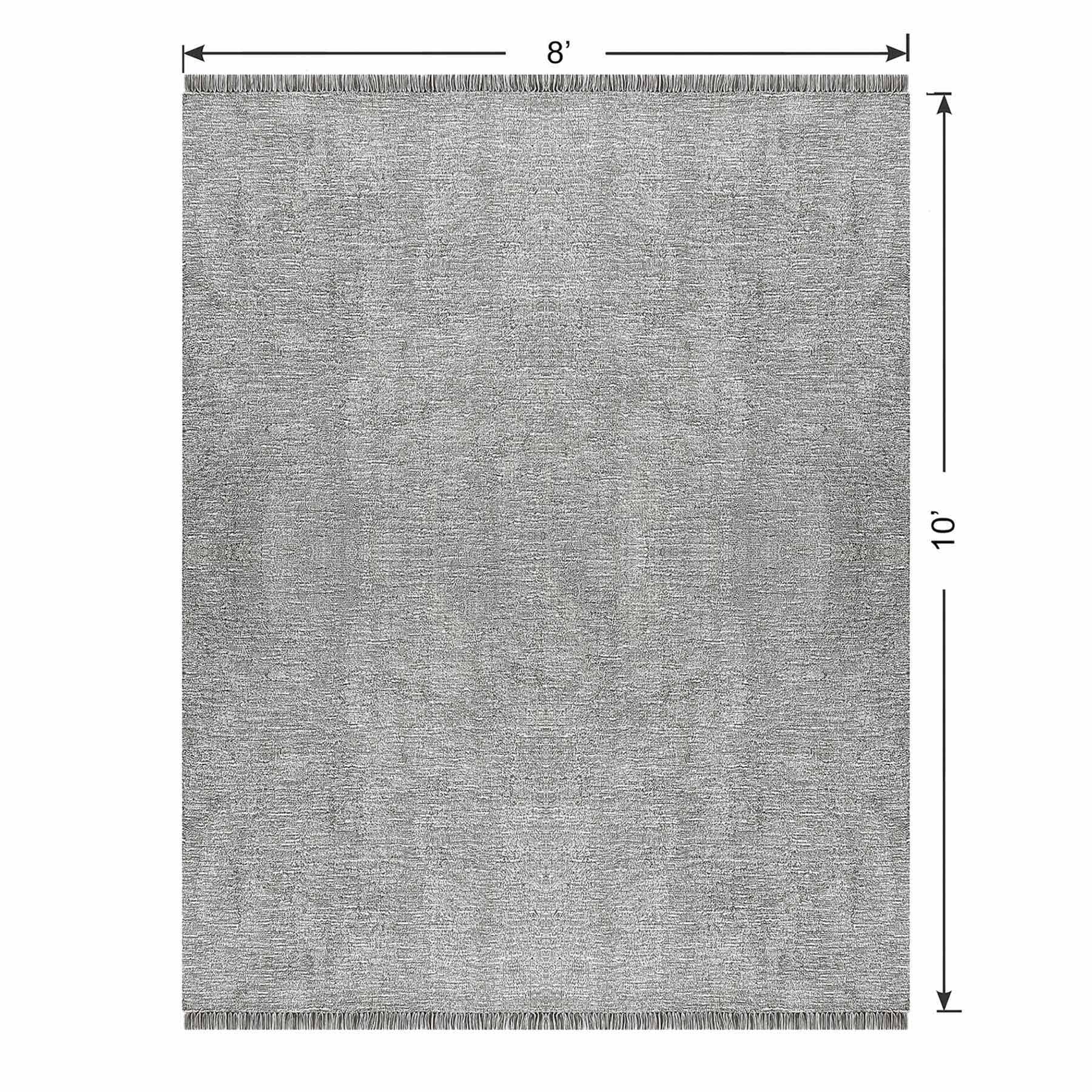 (A484) Crosby St. Breton Grey Tufted Area Rug, 8x10