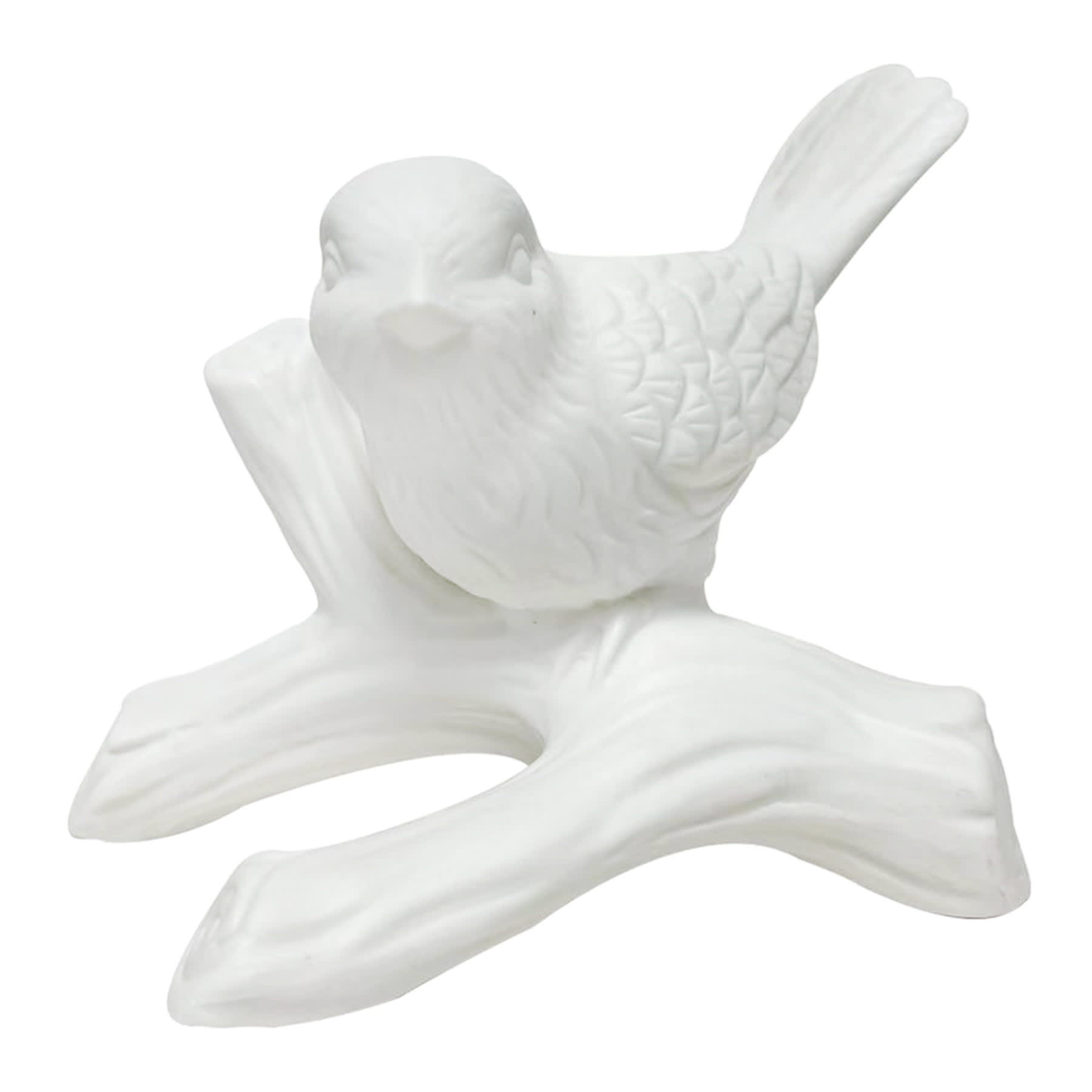 Providence White Ceramic Bird Figurine, 5x4