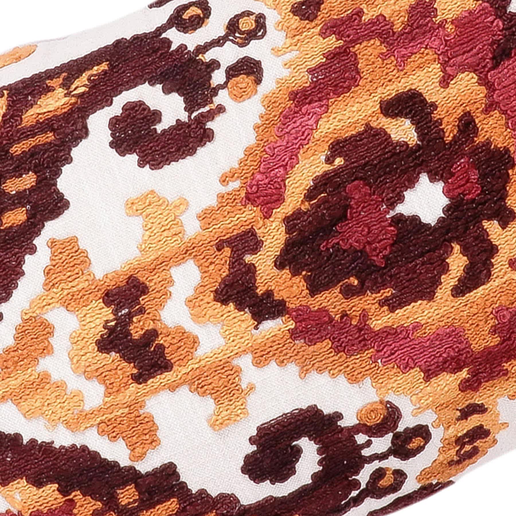 Auburn Aztec Embroidered Throw Pillow, 14x26
