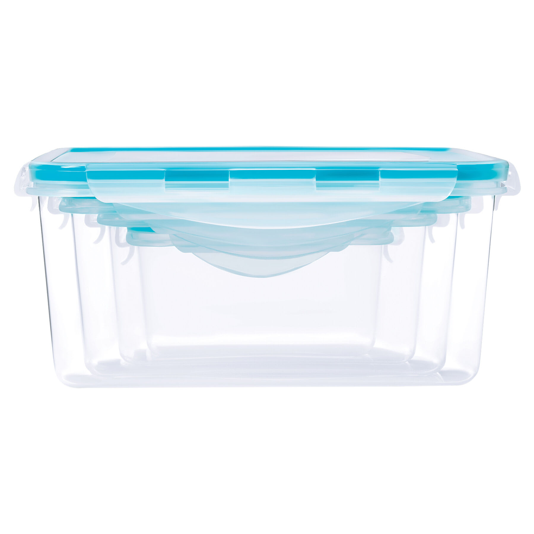 8-Piece Square Plastic Food Storage Set with Locking Lids
