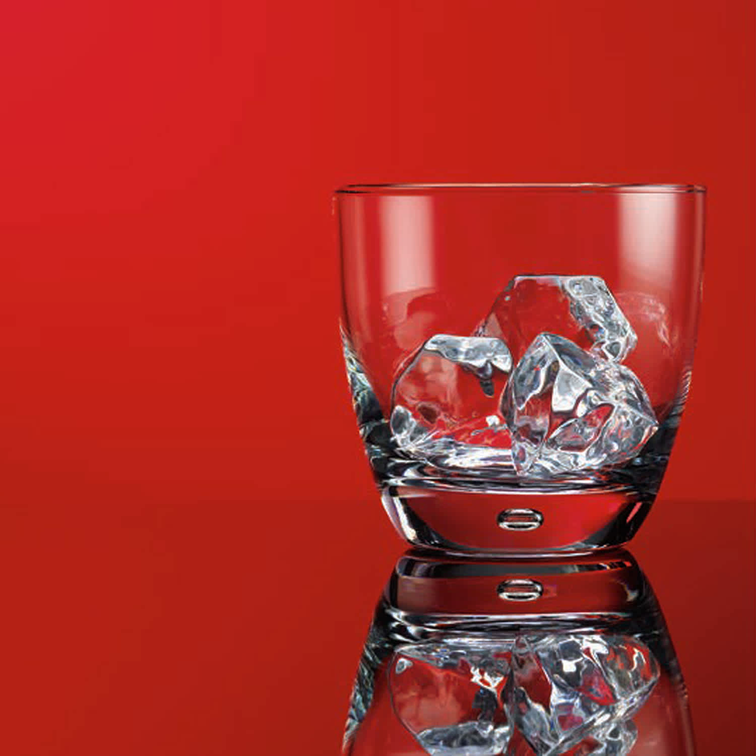 Set of 4 Red Series Bubble Double Old Fashioned Glasses, 10oz
